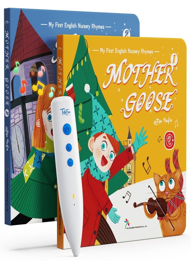 TEKFUN Talking Pen Books Set, Nursery Rhymes Toys for Toddlers, Learning Interactive Toys, Educational Electronic Sound Books for Preschoolers, Autism Sensory Toy for Boys Girls Age 1 2 3 4 5 6 - Image 1